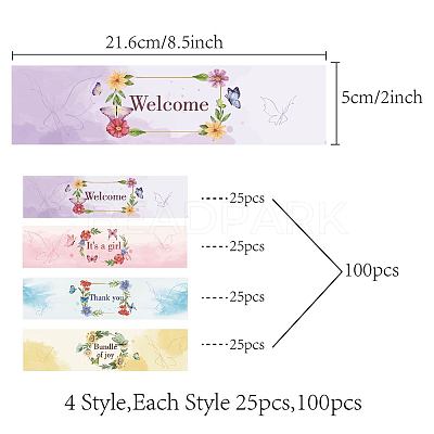 1 Bag Self-Adhesive Plastic Labels Stickers DIY-CN0002-09D-1