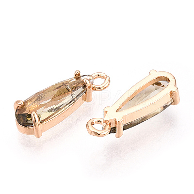 Faceted Glass Pendants GLAA-T010-004B-1