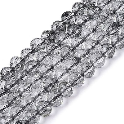 Dyed Transparent Crackle Glass Beads Strands GLAA-Q108-01A-A01-1