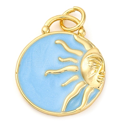 Brass Enamel Pendants X-KK-K339-04A-G-1