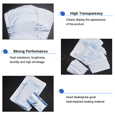 500Pcs PVC Heat Shrink Film Wrap Bags OPC-PH0001-33-1