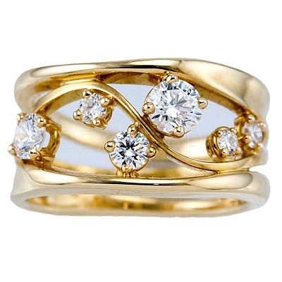 Alloy and Crystal Rhinestone Finger Rings FS-WG8CE30-02-1