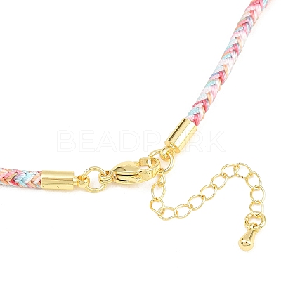 Braided Polycotton Cord Necklaces Making MAK-F038-B21-G-1