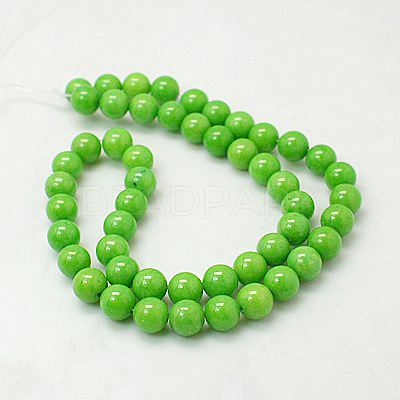 Natural Mashan Jade Round Beads Strands X-G-D263-12mm-XS17-1