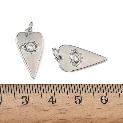 Brass Micro Pave Clear Cubic Zirconia Pendants KK-A280-15P-1