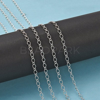 Silver Color Plated Iron Handmade Chains Figaro Chains Mother-Son Chains CHSM023Y-S-1