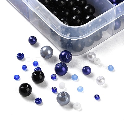 DIY 10 Grids ABS Plastic & Glass Seed Beads Jewelry Making Finding Beads Kits DIY-G119-01B-1