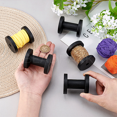 Wooden Bobbins FIND-WH0148-472B-1