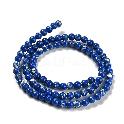 Assembled Synthetic Stone and Trochus Shell Beads Strands G-B128-08A-05-1