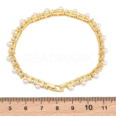 Brass Pave Clear Cubic Zirconia Tennis Bracelets for Women KK-CBA68DA-08G-1