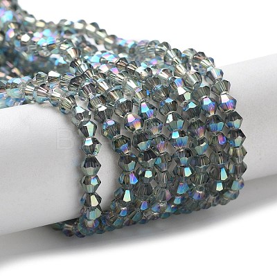 Electroplate Glass Beads Strands EGLA-J026-3mm-F10-1