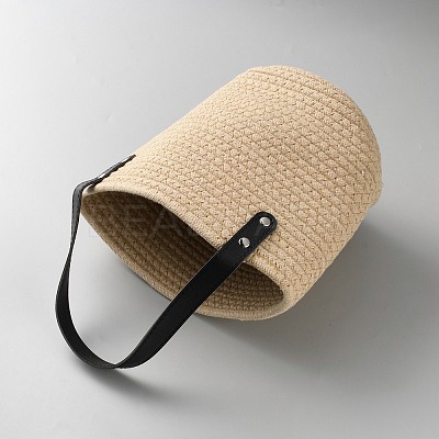 Woven Cotton Storage Baskets AJEW-WH20054-010G-1