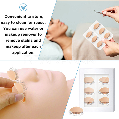 Silicone Replacement Eyelids For Mannequin Head Eyelids MRMJ-WH0070-98B-1
