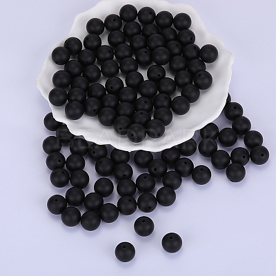 Round Silicone Focal Beads SI-JX0046A-27-1