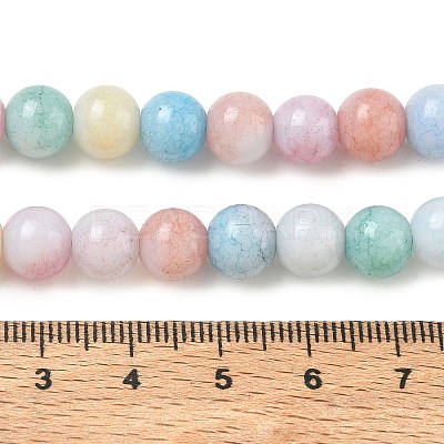 Ombre Effect Dyed Glass Beads Strands X-GLAA-T031-01O-06-1