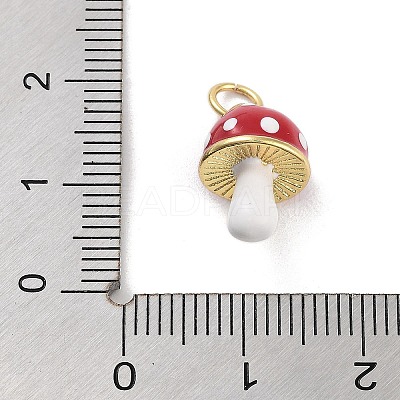 Real 18K Gold Plated Rack Plating Brass Enamel Charms X-KK-M293-24G-02-1
