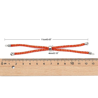 Adjustable Nylon Cord Slider Bracelet Making MAK-F026-A-P-1