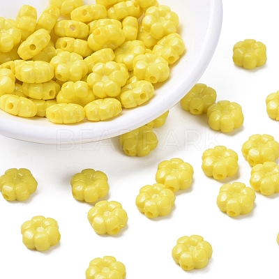 Opaque Acrylic Flower Beads X-SACR-R821-06-1