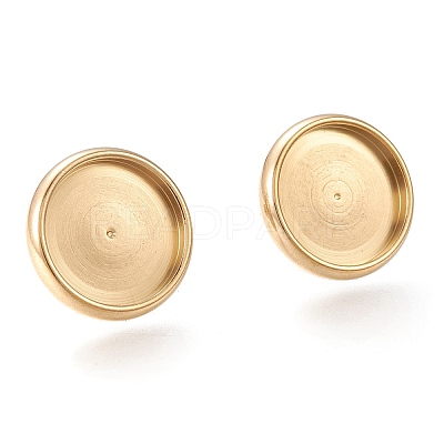 Ion Plating(IP) 304 Stainless Steel Stud Earring Settings STAS-I162-02E-G-1
