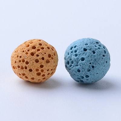 Unwaxed Natural Lava Rock Beads X-G-F325-10mm-M-1