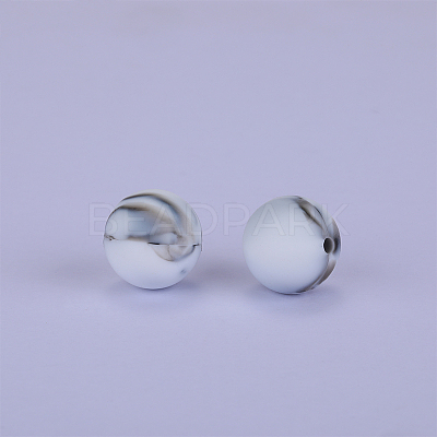 Round Silicone Focal Beads SI-JX0046A-117-1