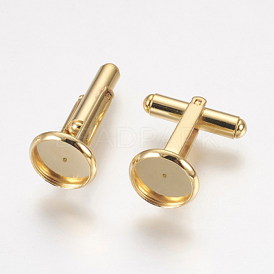 304 Stainless Steel Cuffinks X-STAS-G187-23G-10mm-1