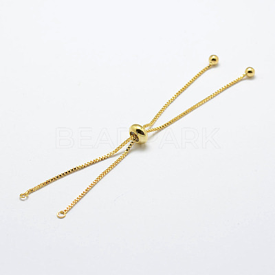 Rack Plating Brass Chain Bracelet Making X1-KK-A142-018G-1