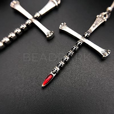 Halloween Cross Alloy Dangle Earrings FS-WG09240-01-1