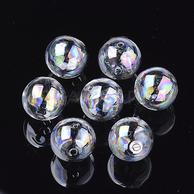 Handmade Blown Glass Globe Beads DH017J-1-12mm-AB-1