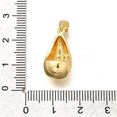 Rack Plating Brass Micro Pave Cubic Zirconia Pendants KK-L226-102G-H-1