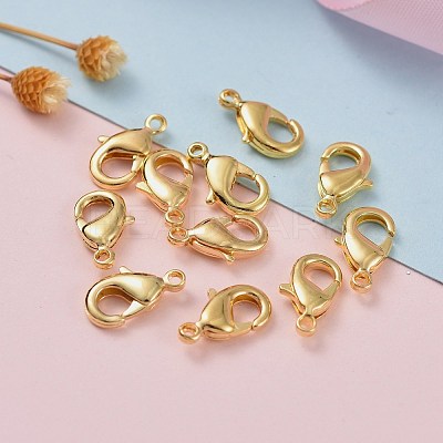 Brass Lobster Claw Clasps KK-902-G-NF-1
