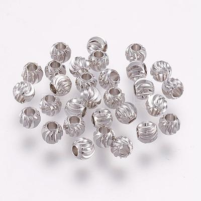 Brass Spacer Beads KK-G312-01P-5mm-P-1