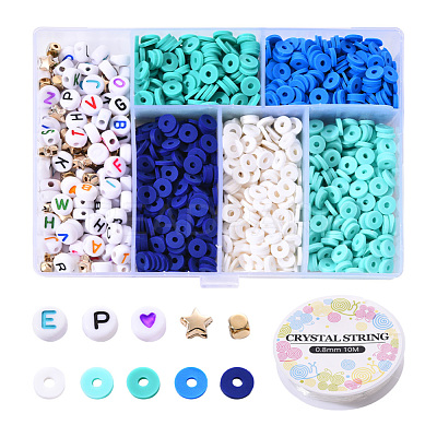 1350Pcs Polymer Clay Beads Kit for DIY Jewelry Making DIY-YW0004-39C-1
