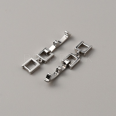 Brass Fold Over Clasps LS-KK-WH0046-51P-1
