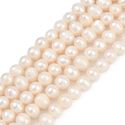 Natural Cultured Freshwater Pearl Beads Strands PEAR-I007-07J-10A-1