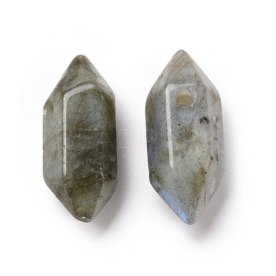 Natural Labradorite Double Terminal Pointed Pendants G-C007-02A-27-1