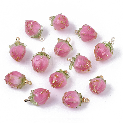 Handmade Flower Epoxy Resin Pendants KY-S163-103C-1