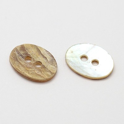 2-Hole Oval Mother of Pearl Buttons SHEL-N033-14-11.5x9.5-1