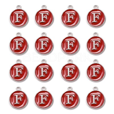 Platinum Plated Alloy Enamel Charms LS-ENAM-S118-03F-P-1