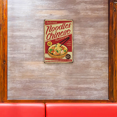 Vintage Metal Tin Sign AJEW-WH0436-093-1