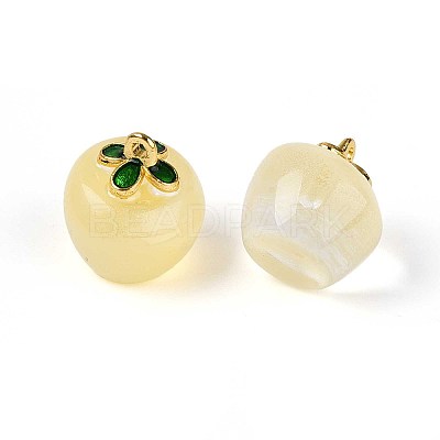 Transparent Glass Apple Pendants LS-X1-DGLA-E004-16K-1