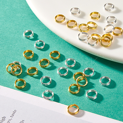 600Pcs 2 Colors Brass Split Rings KK-SP0001-82C-1