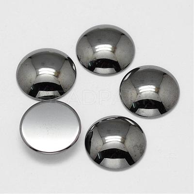 Non-magnetic Synthetic Hematite Cabochons G-P162-05-14mm-1
