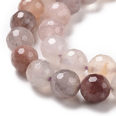 Natural Violet Strawberry Quartz Beads Strands G-E571-02B-1
