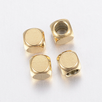 Ion Plating(IP) 304 Stainless Steel Beads X-STAS-F135-07G-3x3mm-1