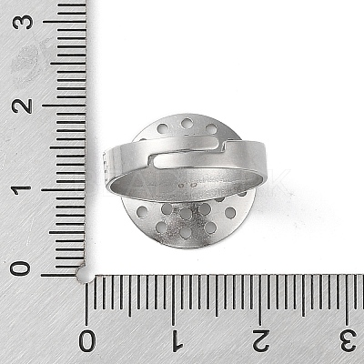 Non-Tarnish 304 Stainless Steel Sieve Ring Settings STAS-K278-06A-P-1