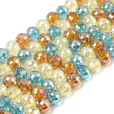 Electroplate Glass Beads Strands LS-EGLA-D300-06-8mm-24-1