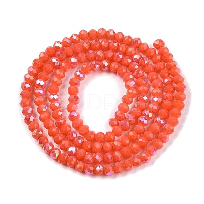 Electroplate Opaque Solid Color Glass Beads Strands EGLA-A044-P3mm-L21-1