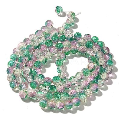 Crackle Glass Beads Strands CCG-C002-8mm-07-1