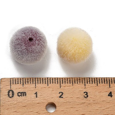 Flocky Opaque Acrylic Beads OACR-I026-01D-1